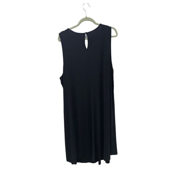 Cupio Womens Black Sleeveless Gold Hardware A-Line Shift Dress Size 3X NWT - Picture 2 of 6